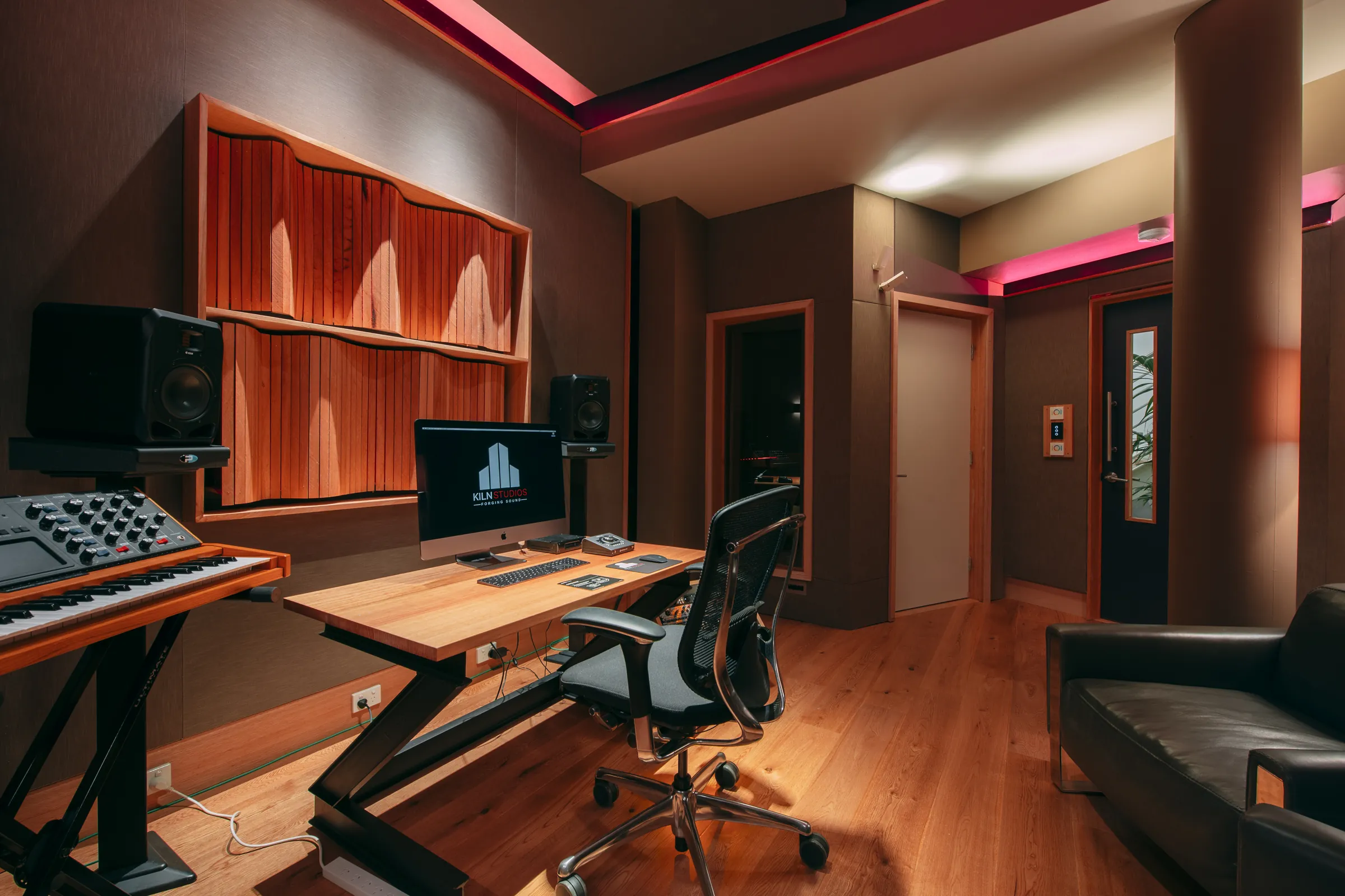 Studio 2 at Kiln - the production suite with PMC monitoring