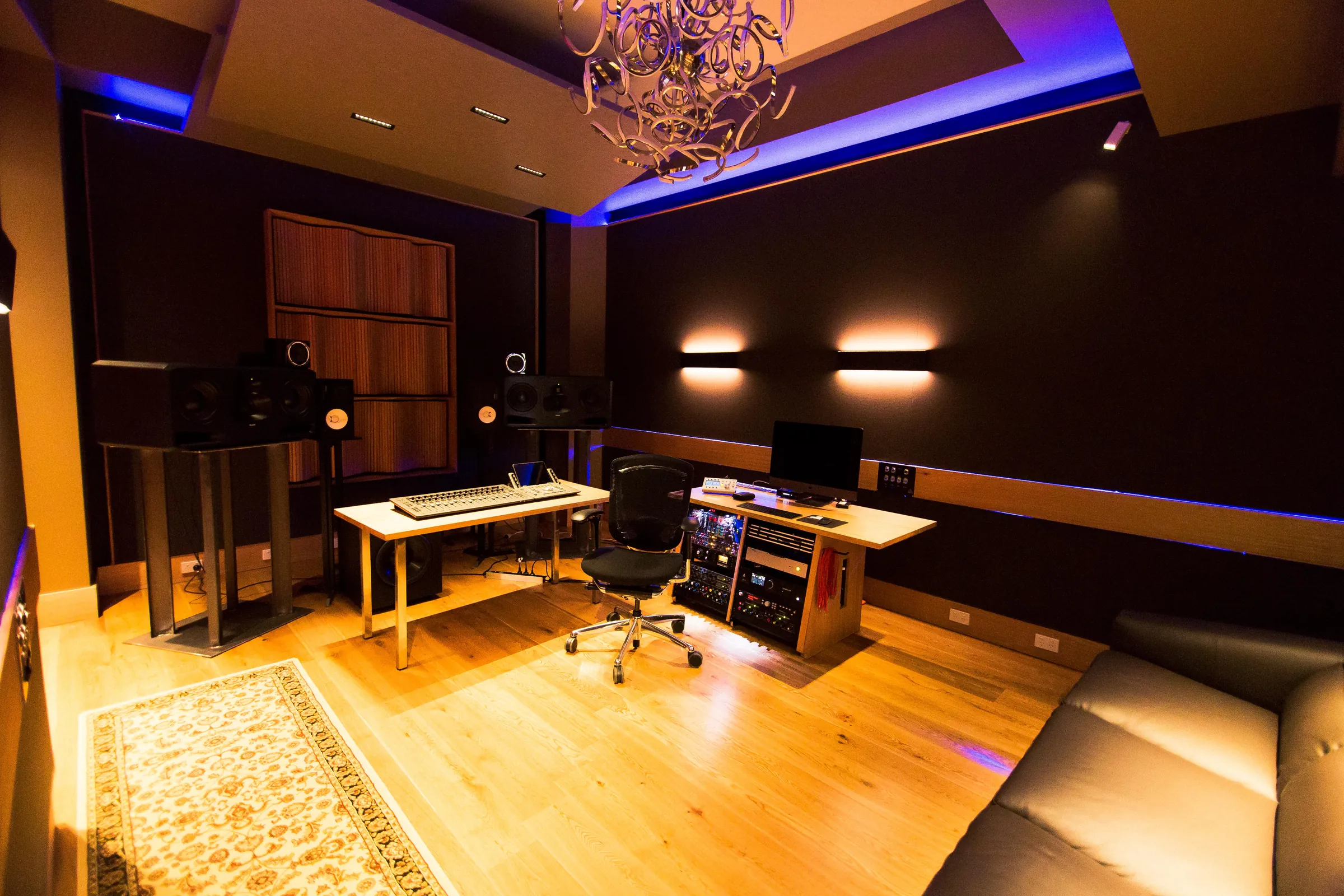 The Kiln Studios live space, empty and lit, ready for a session